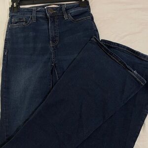 Dark Blue Denim Flare Jeans